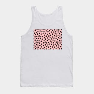 Black and Pink Dalmation Dots Tank Top